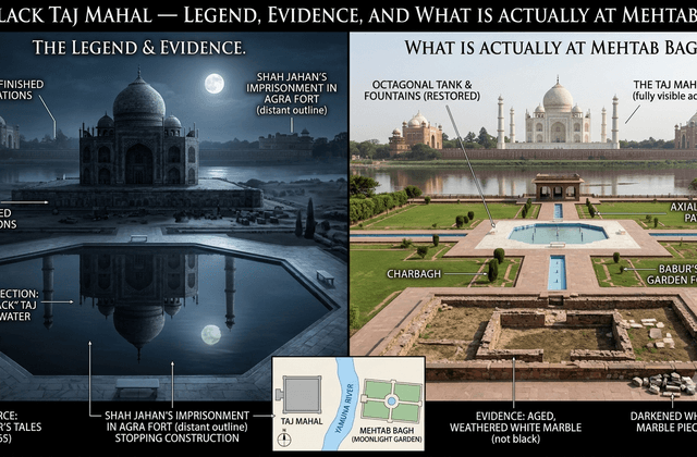 The Black Taj Mahal — Legend, Evidence, and What Is Actually at Mehtab Bagh